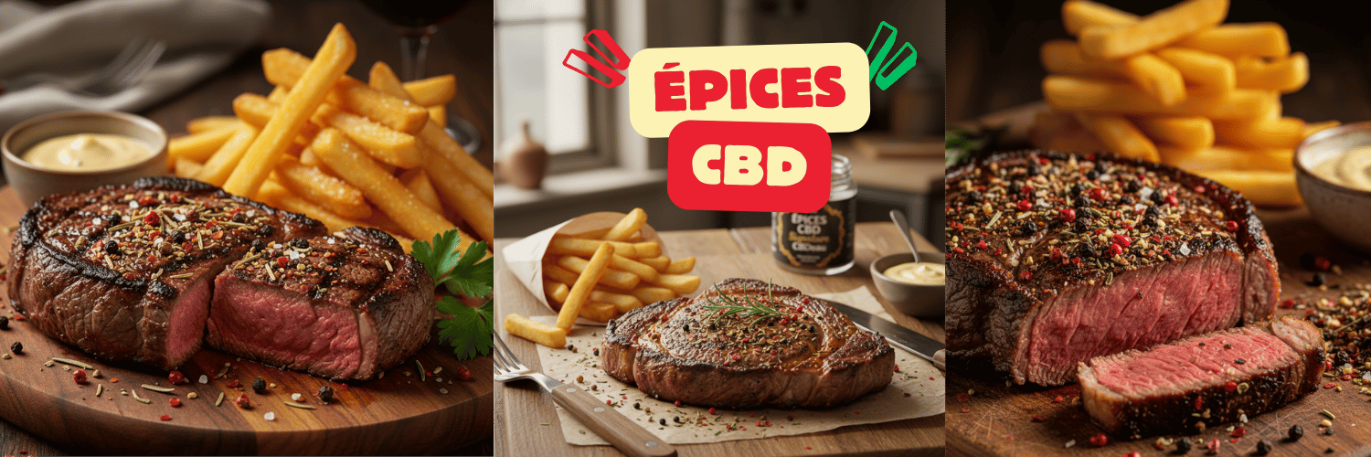 Steak Frites au CBD – Recette Gourmande avec les Épices CBD Signature de CBD’eau