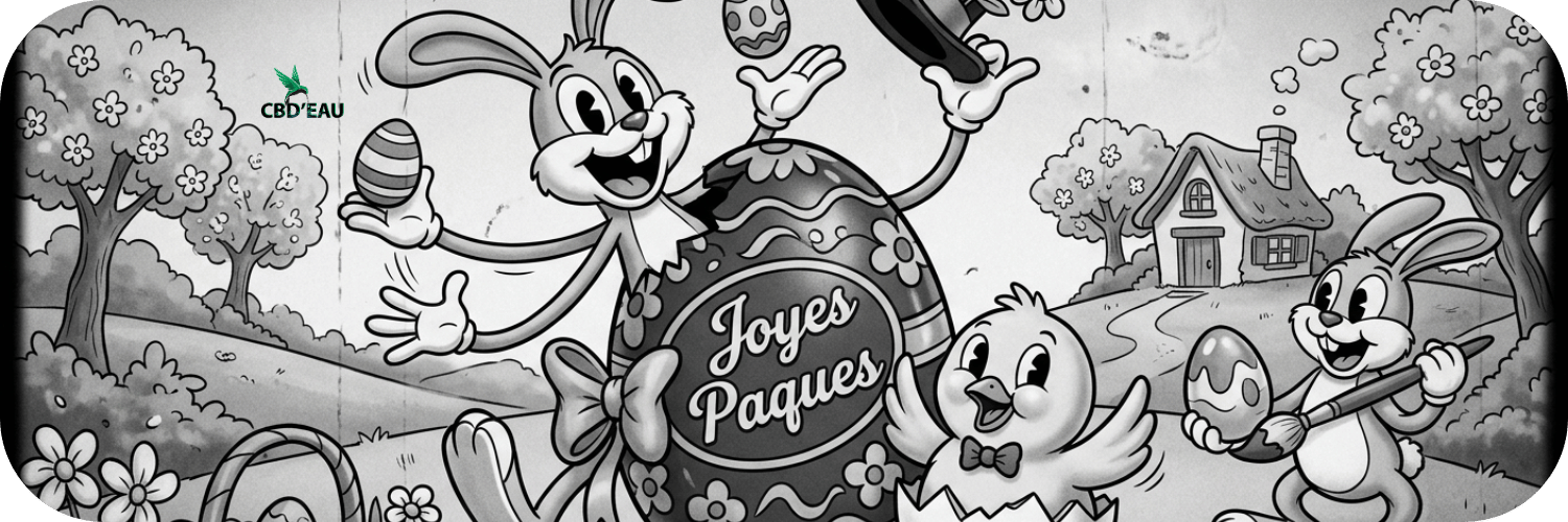 Pâques 2026 chez CBD&rsquo;eau : notre tradition de printemps et -30% avec PAQUES30